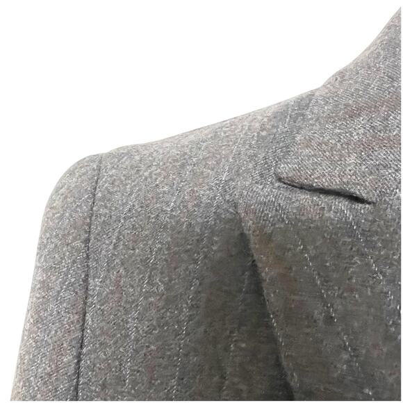 Theory Women’s Wool Pinstripe Two Button Blazer Size 6 Gray Preppy Office City - Picture 6 of 13